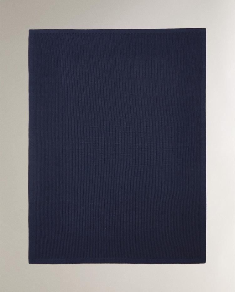 WAFFLE-KNIT COTTON BABY BLANKET