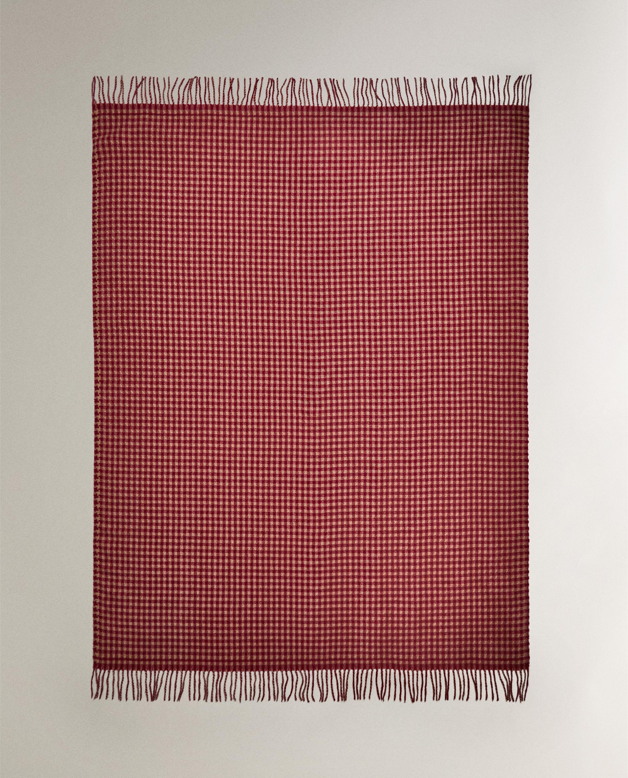 CHECK BLANKET WITH FRINGING | Zara Home United States of America