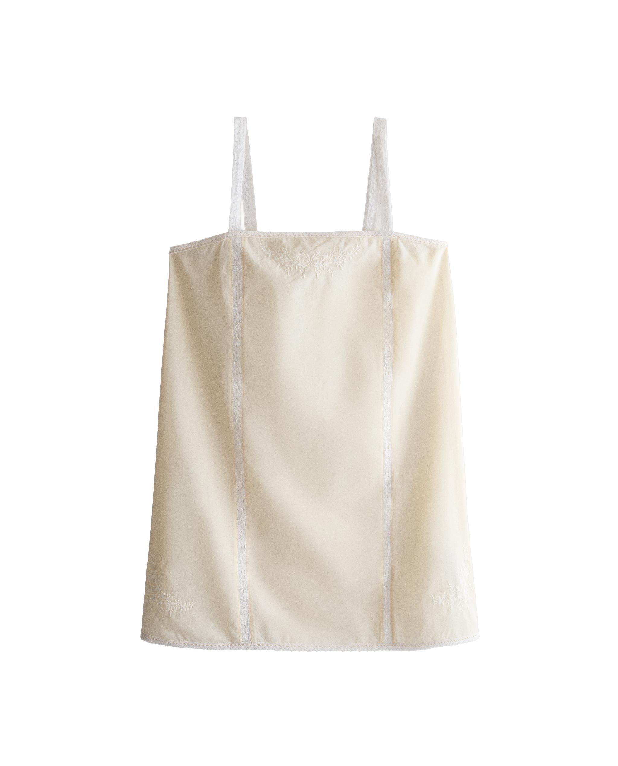EMBROIDERED COTTON NIGHTDRESS WITH LACE product thumbnail 7