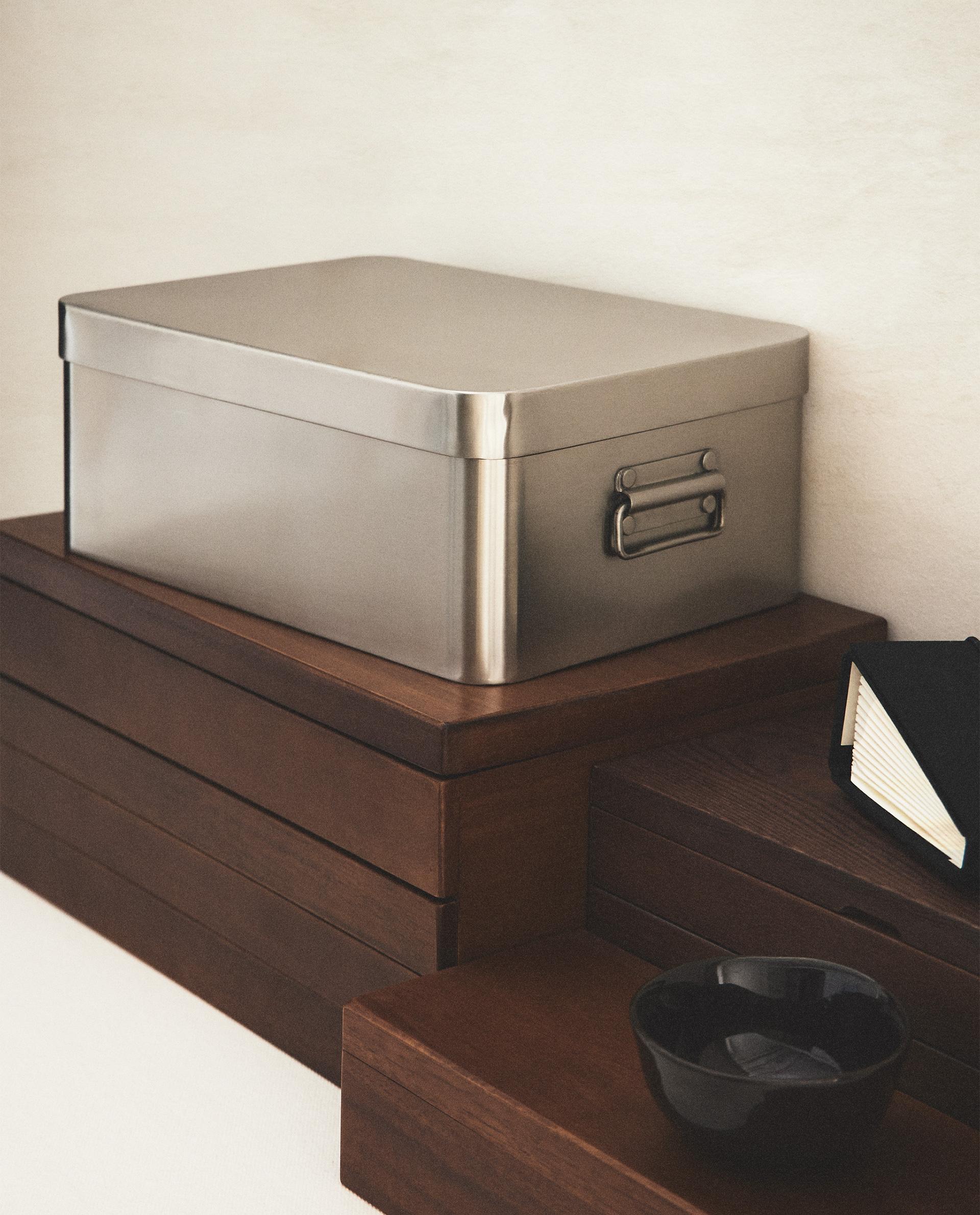 ハンドル付き メタル製 ストレージボックス | Zara Home 日本/Japan