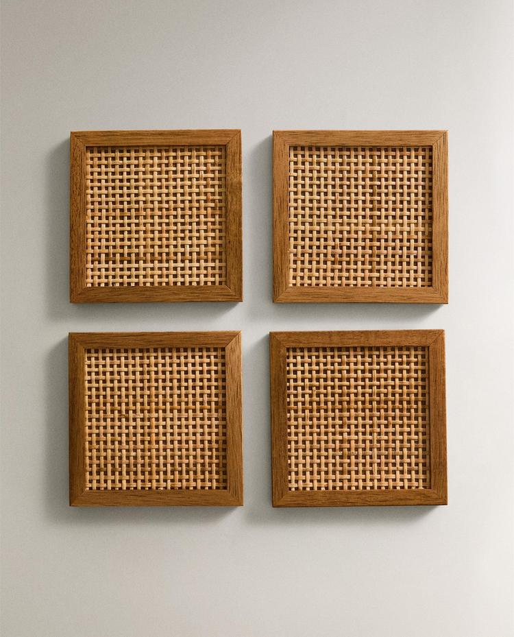 PACK POSAVASOS MADERA  (PACK DE 4)