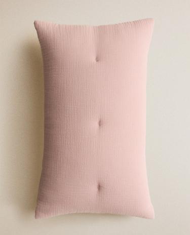 KIDS' PLAIN MUSLIN CUSHION COVER