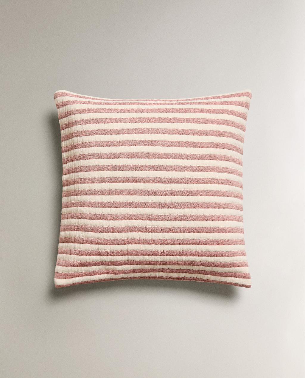 CHILDREN'S STRIPED MUSLIN CUSHION COVER