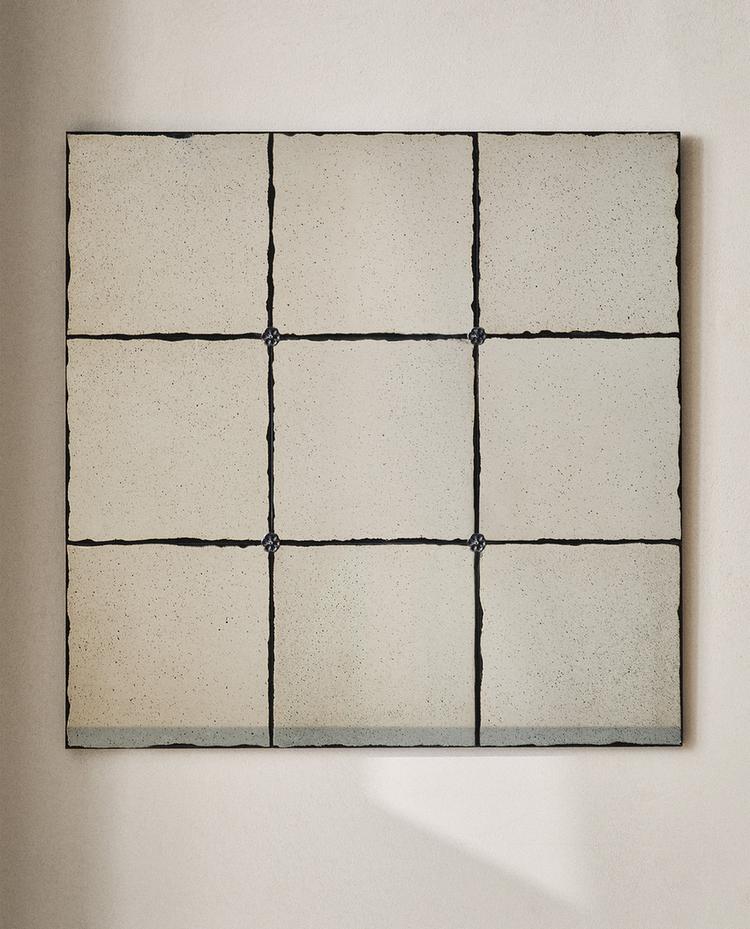 ANTIQUE FINISH SQUARE WALL MIRROR