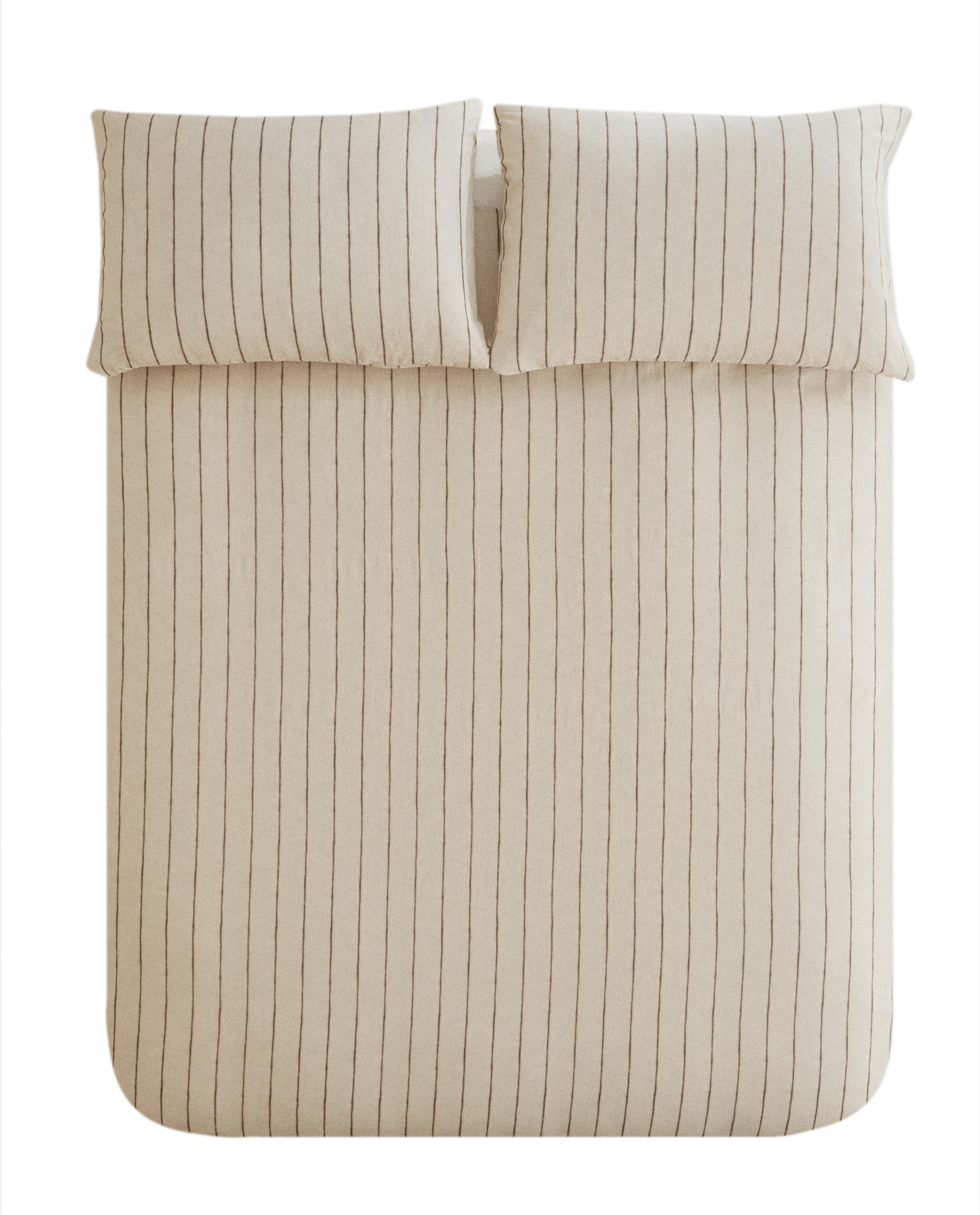 コットンリネン ストライプ デュべカバー | Zara Home 日本/Japan
