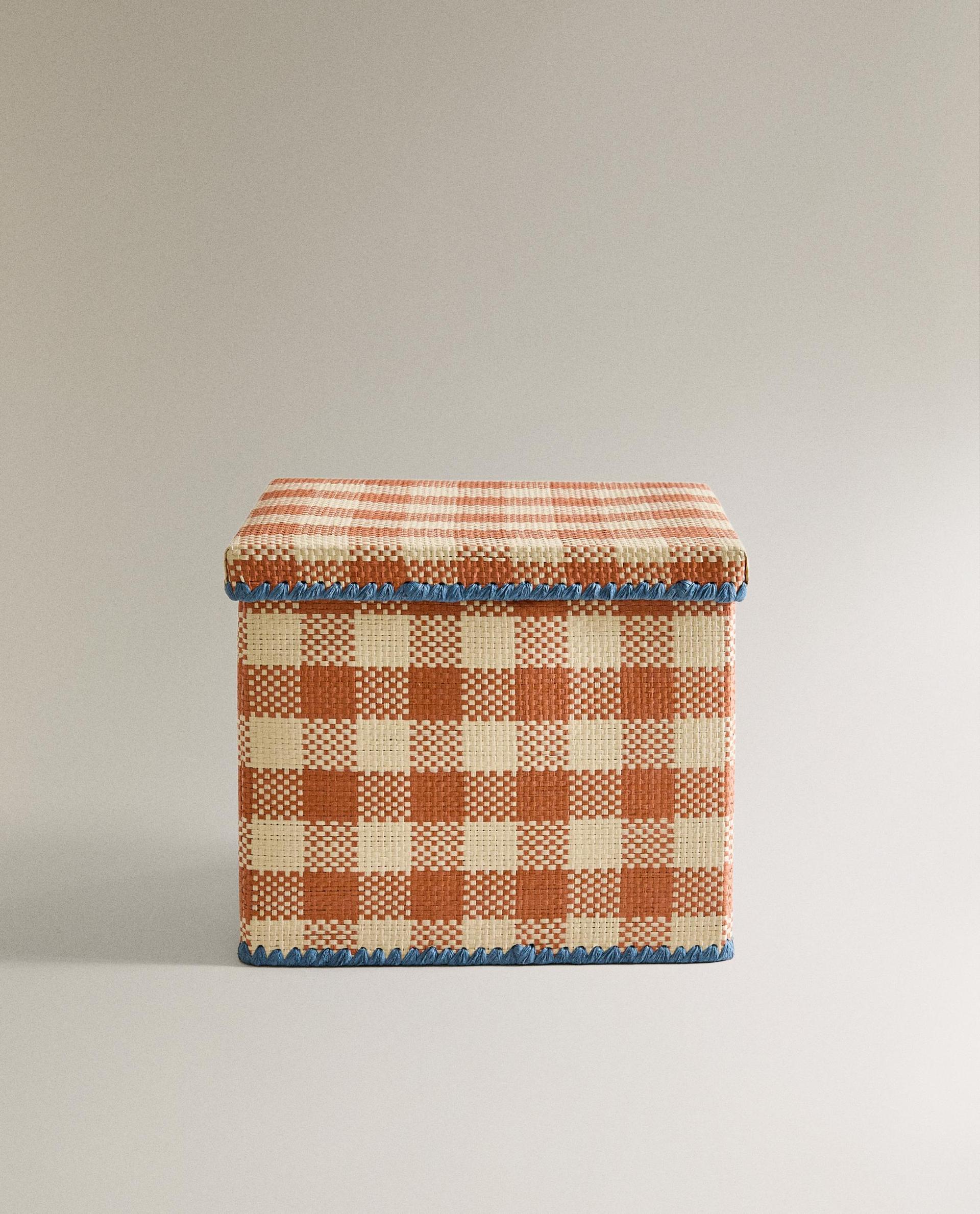 CESTA INFANTIL CUADROS PLEGABLE CESTA INFANTIL CUADROS PLEGABLE