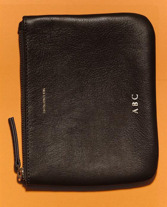TROUSSE DE TOILETTE CUIR "EMERGENCY BAG"