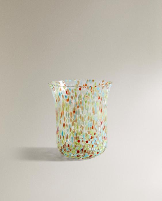 كوب زجاج متعدد الألوان كوب زجاج متعدد الألوان