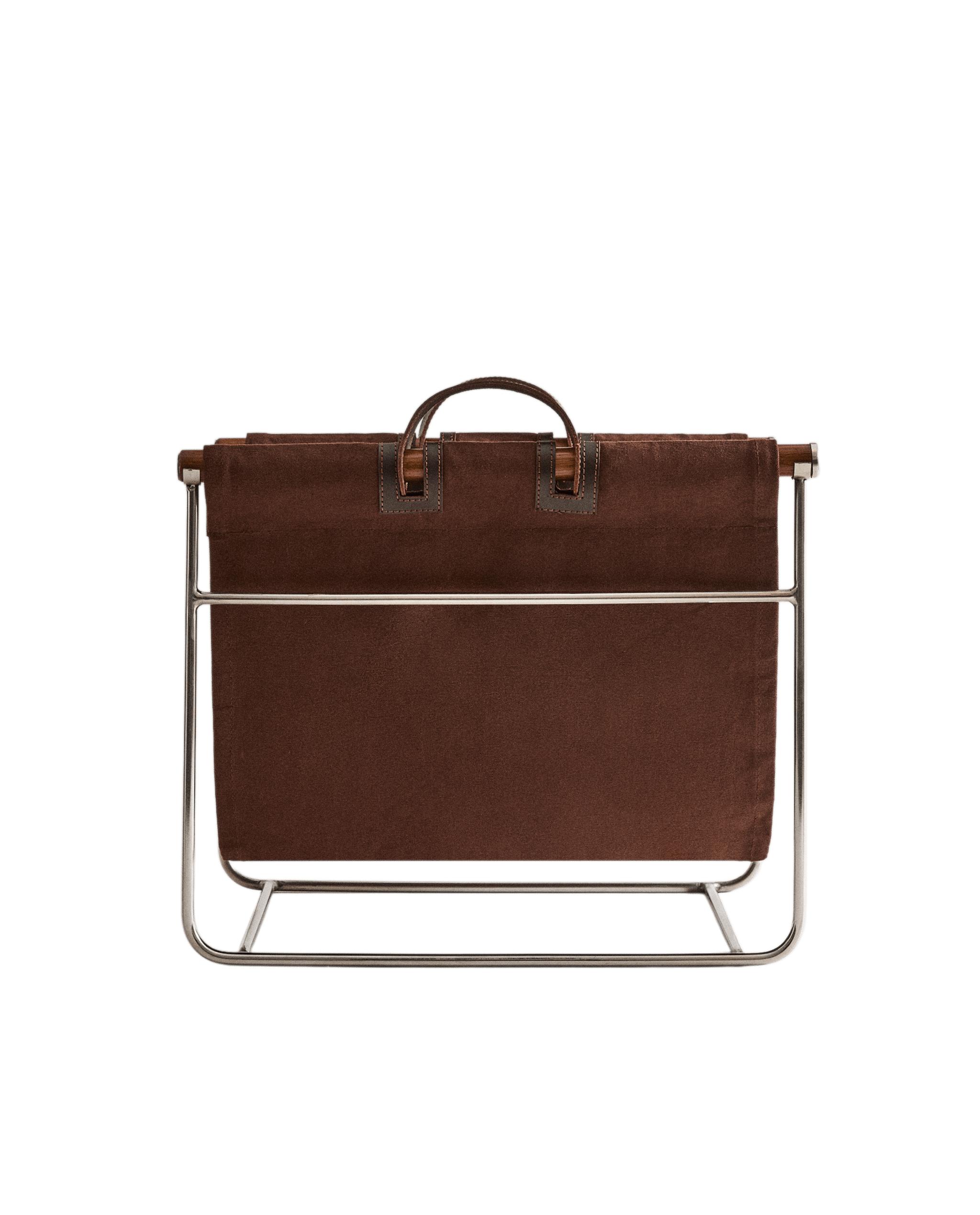 COTTON AND LEATHER MAGAZINE RACK | Zara Home United States of America