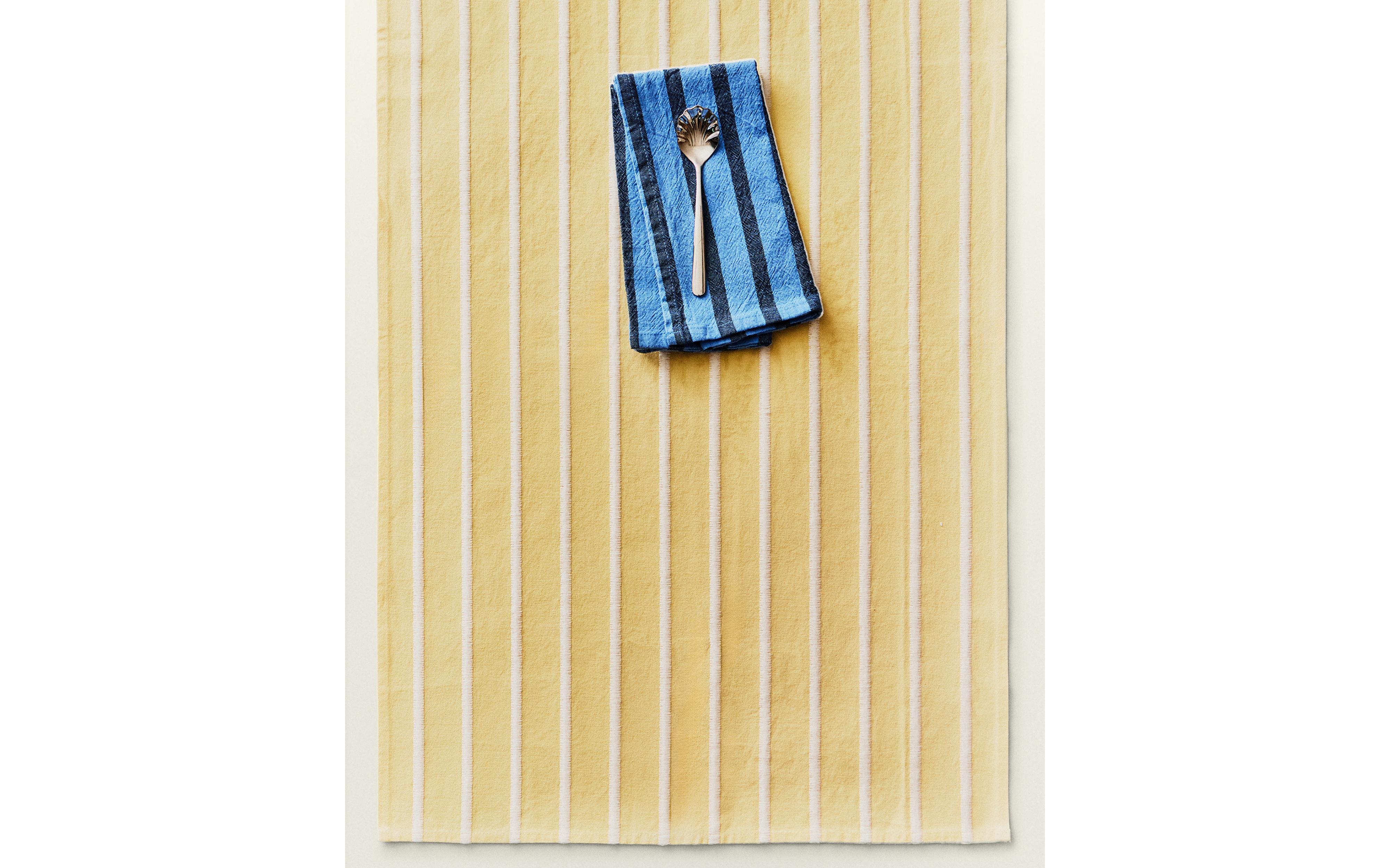 TABLE RUNNER WITH EMBROIDERED STRIPES product thumbnail 10