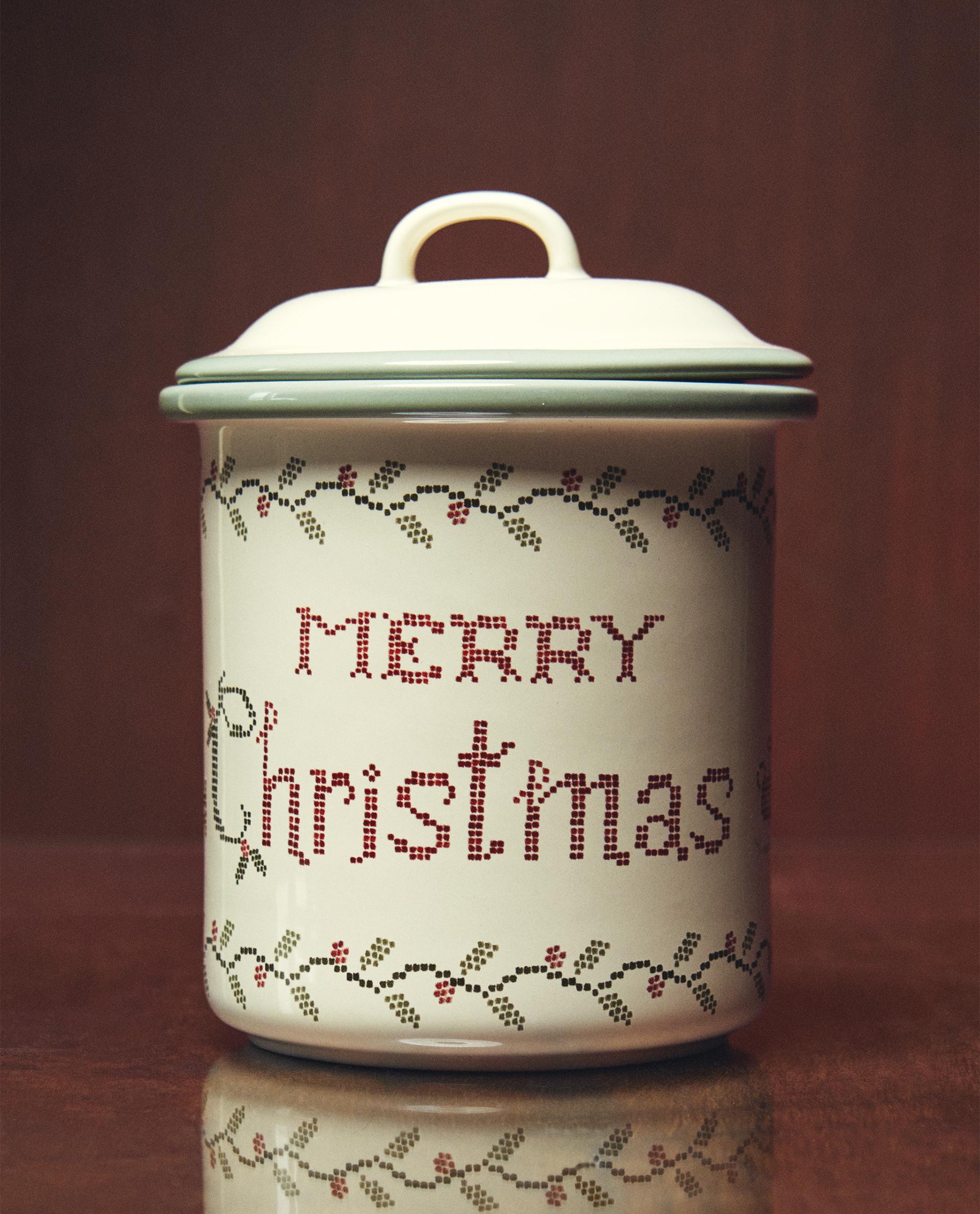 STONEWARE CHRISTMAS COOKIE JAR Zara Home België / Belgique