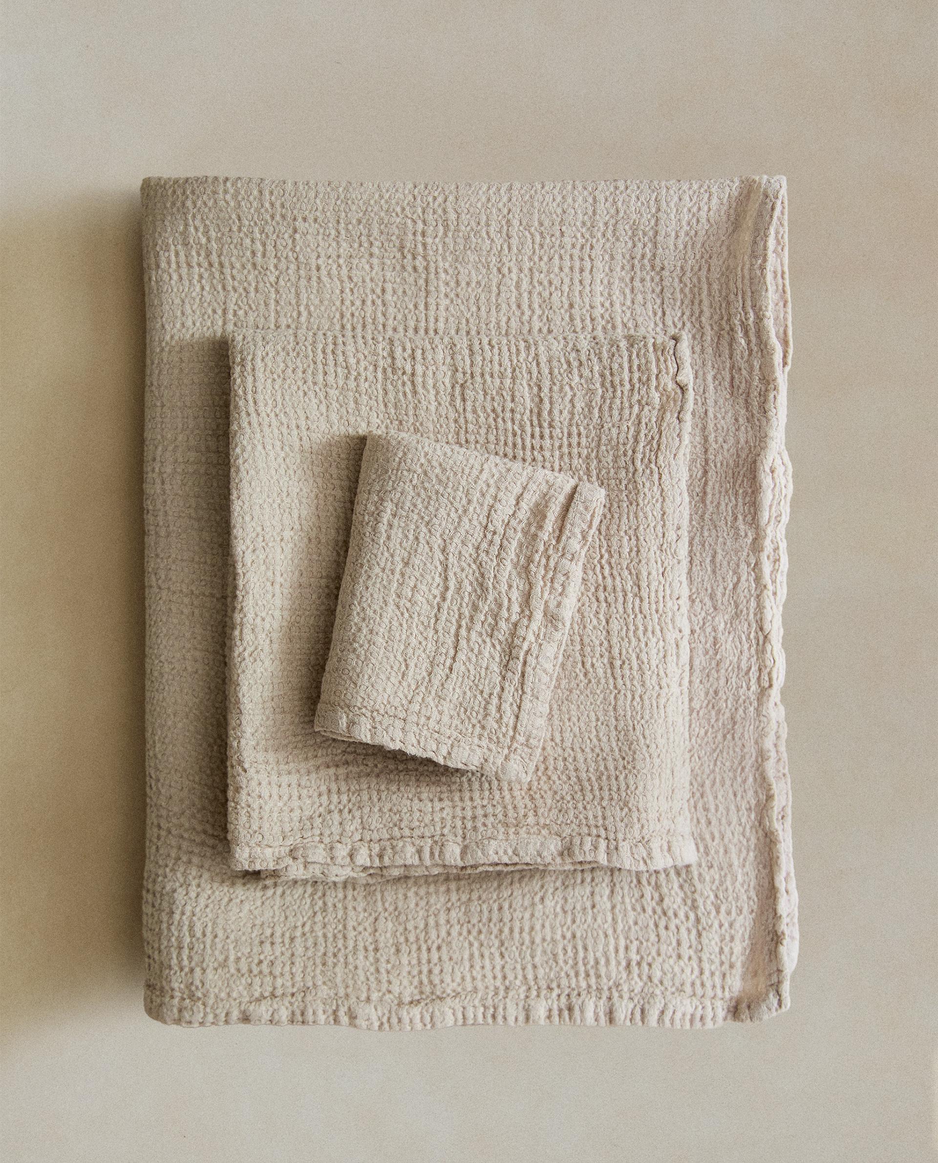 ASCIUGAMANO BAGNO LINO WAFFLE Zara Home Italia - Main Image