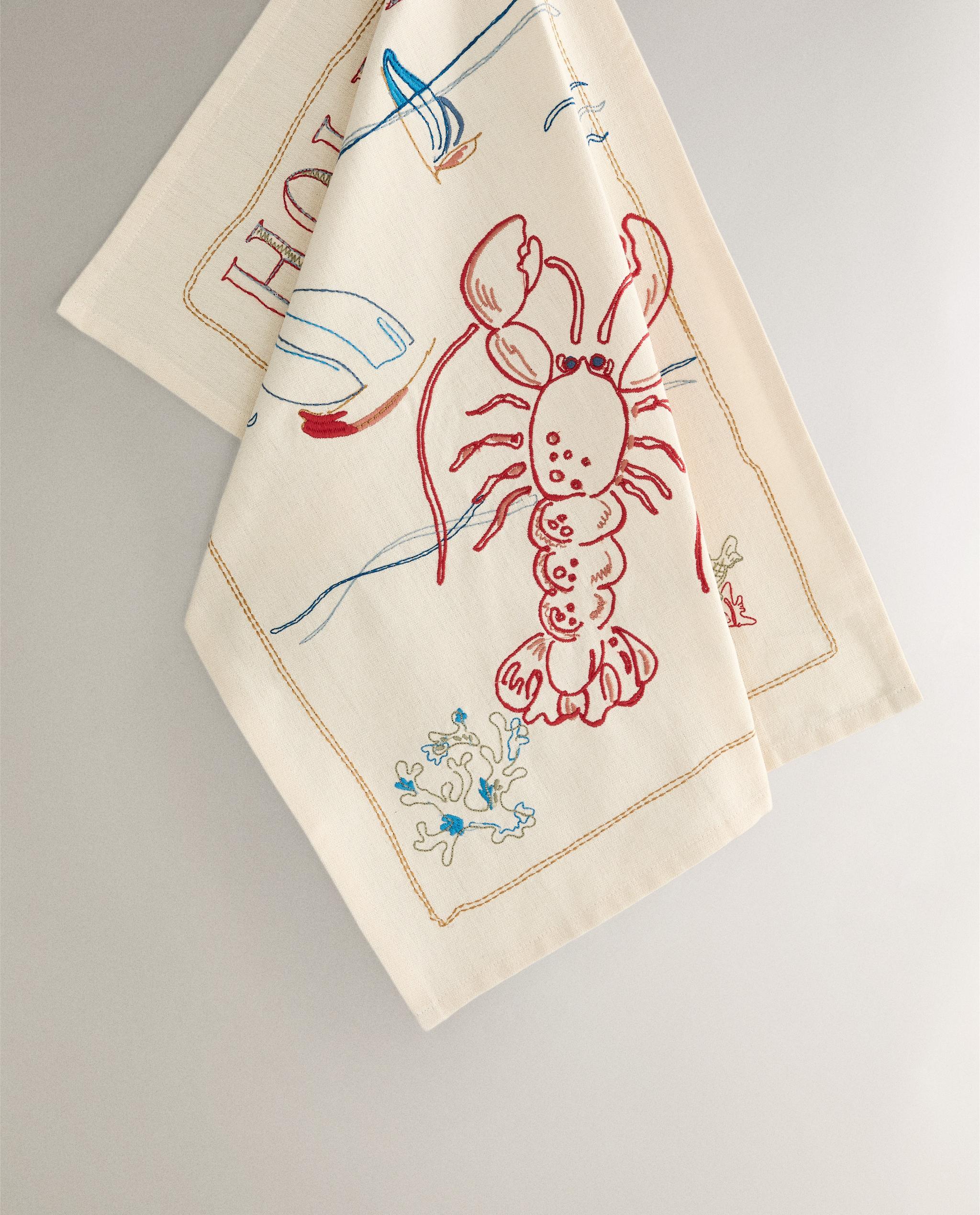 バケーション エンブロイダリー キッチンクロス | Zara Home