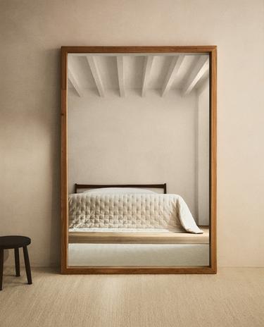 POLI MIROIR SUR PIED GRANDE BOIS ORME POLI MIROIR SUR PIED GRANDE BOIS ORME