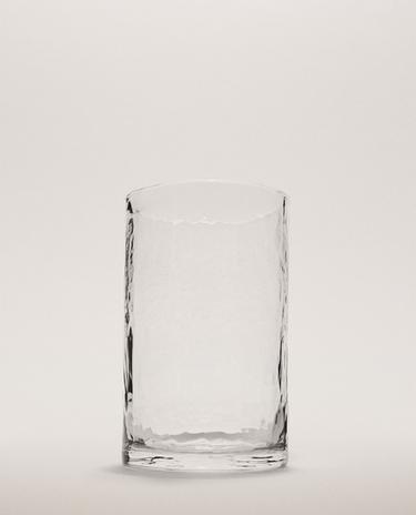 HAMMERED GLASS SOFT DRINK TUMBLER
