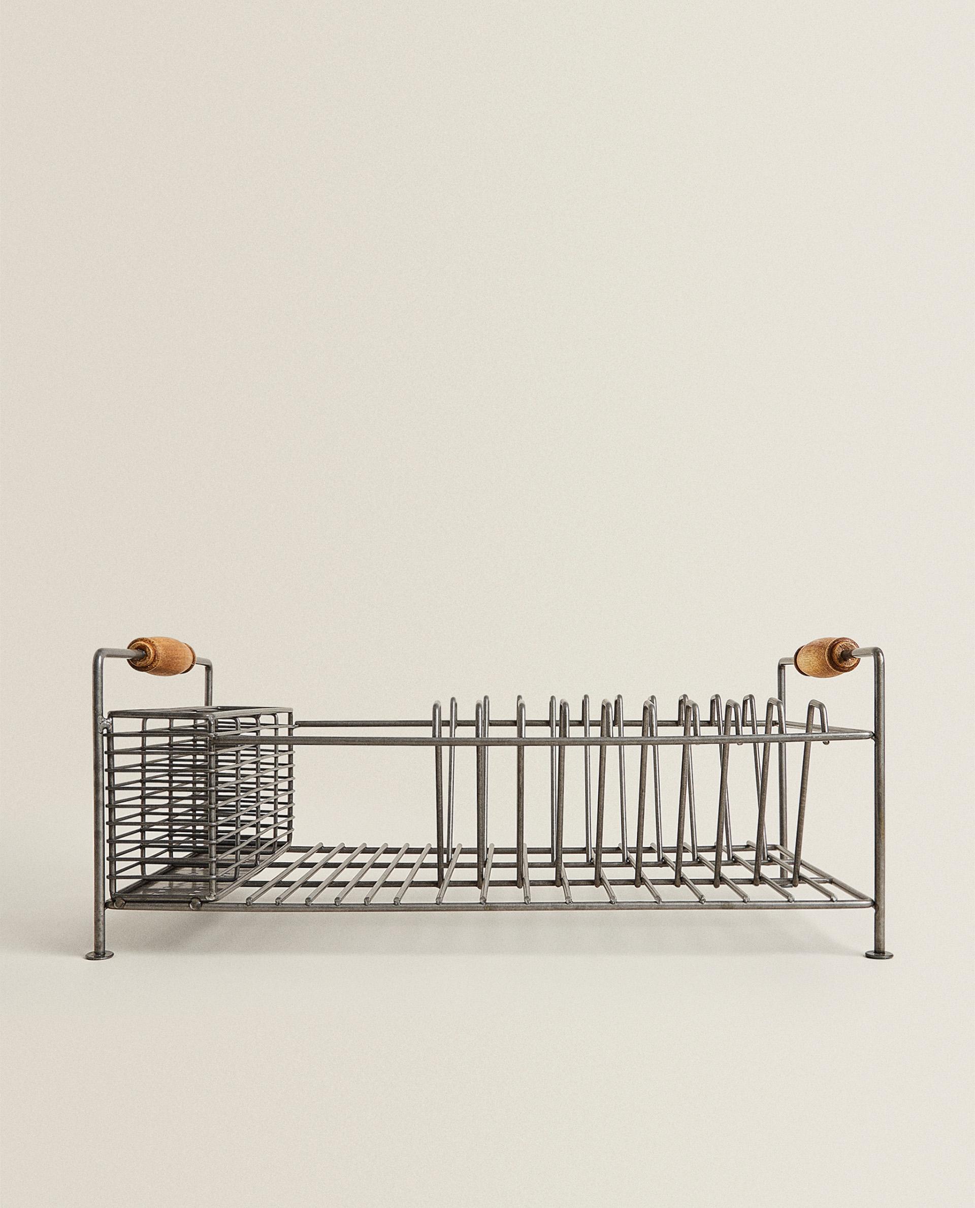 IRON AND ACACIA WOOD DISH DRAINER product thumbnail 5