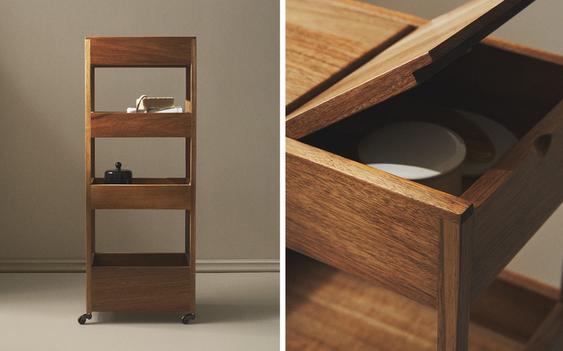 キャスター付きストレージユニット