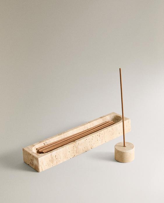 ROSE ET PIVOINE SCENTED INCENSE STICK SET WITH STAND