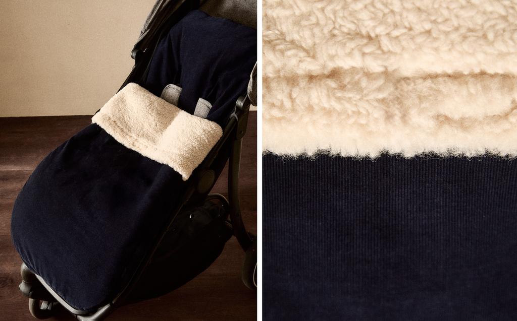 CORDUROY BABY PUSHCHAIR SLEEPING BAG