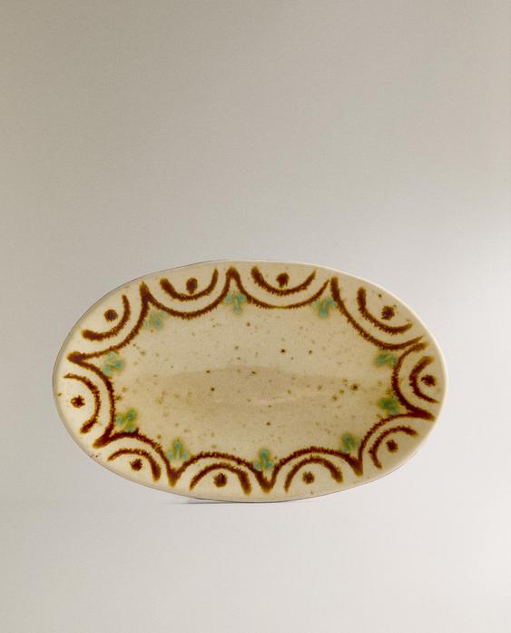 SABONETEIRA DE BANHEIRO DE CERÂMICA PINTADA