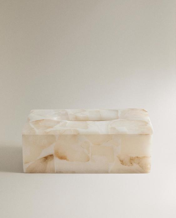 ALABASTER RESIN TISSUE BOX