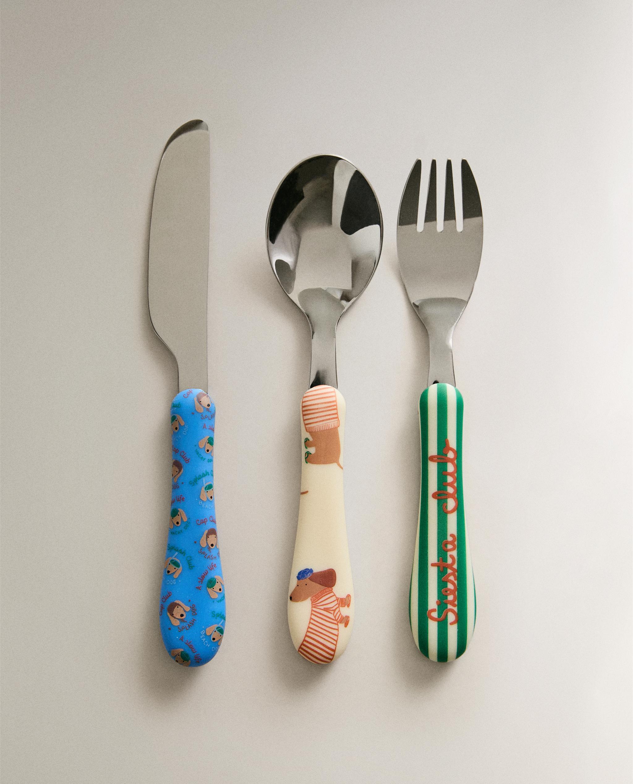 CHILDREN'S DOGGY CUTLERY SET (SET OF 3) product thumbnail 4