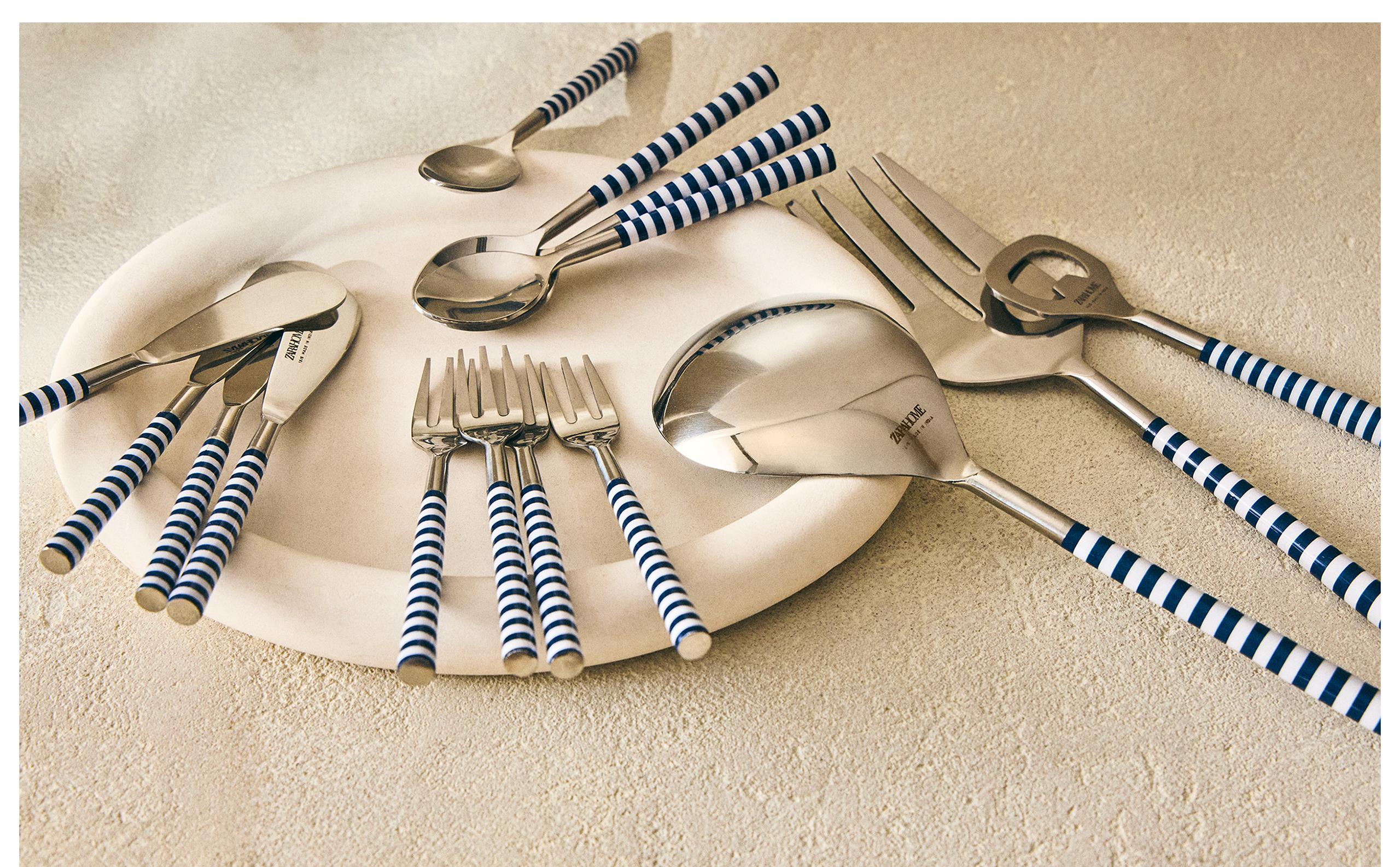 ZARA HOME カトラリーセット　ゴールド 3-PIECE GOLDEN STEEL FLATWARE SET | Zara Home United States