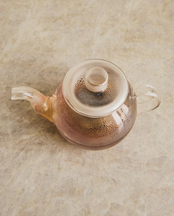 إبريق شاي من زجاج البورسليكات بمصفاة