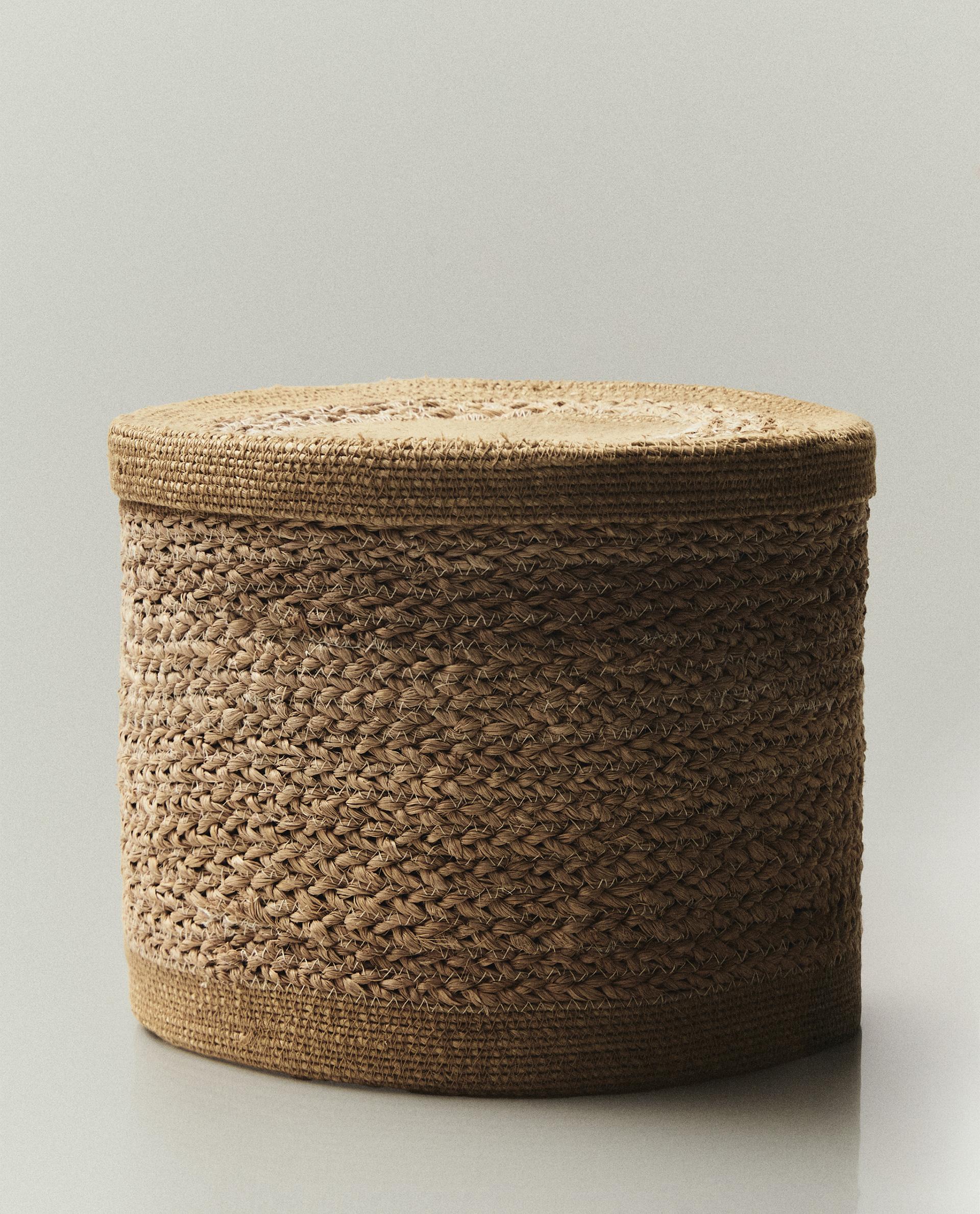 フタ付きラウンドバスケット | Zara Home 日本/Japan
