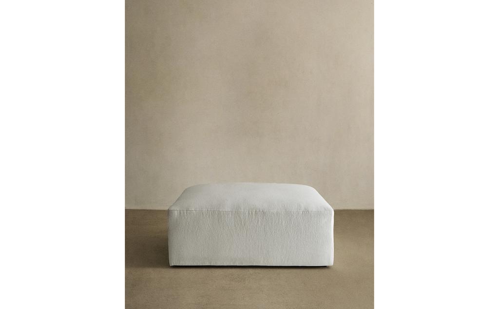 WASHED LINEN POUF WASHED LINEN POUF