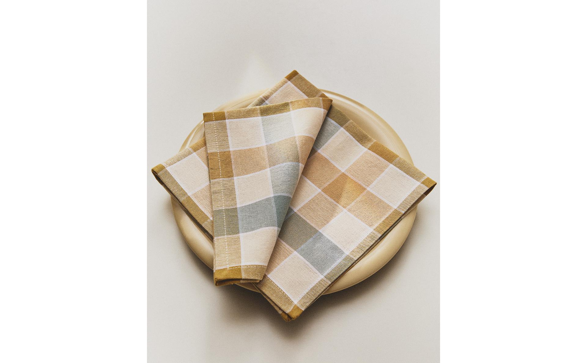 PACK OF DYED THREAD CHECK NAPKINS (PACK OF 2) PACK OF DYED THREAD CHECK NAPKINS (PACK OF 2)