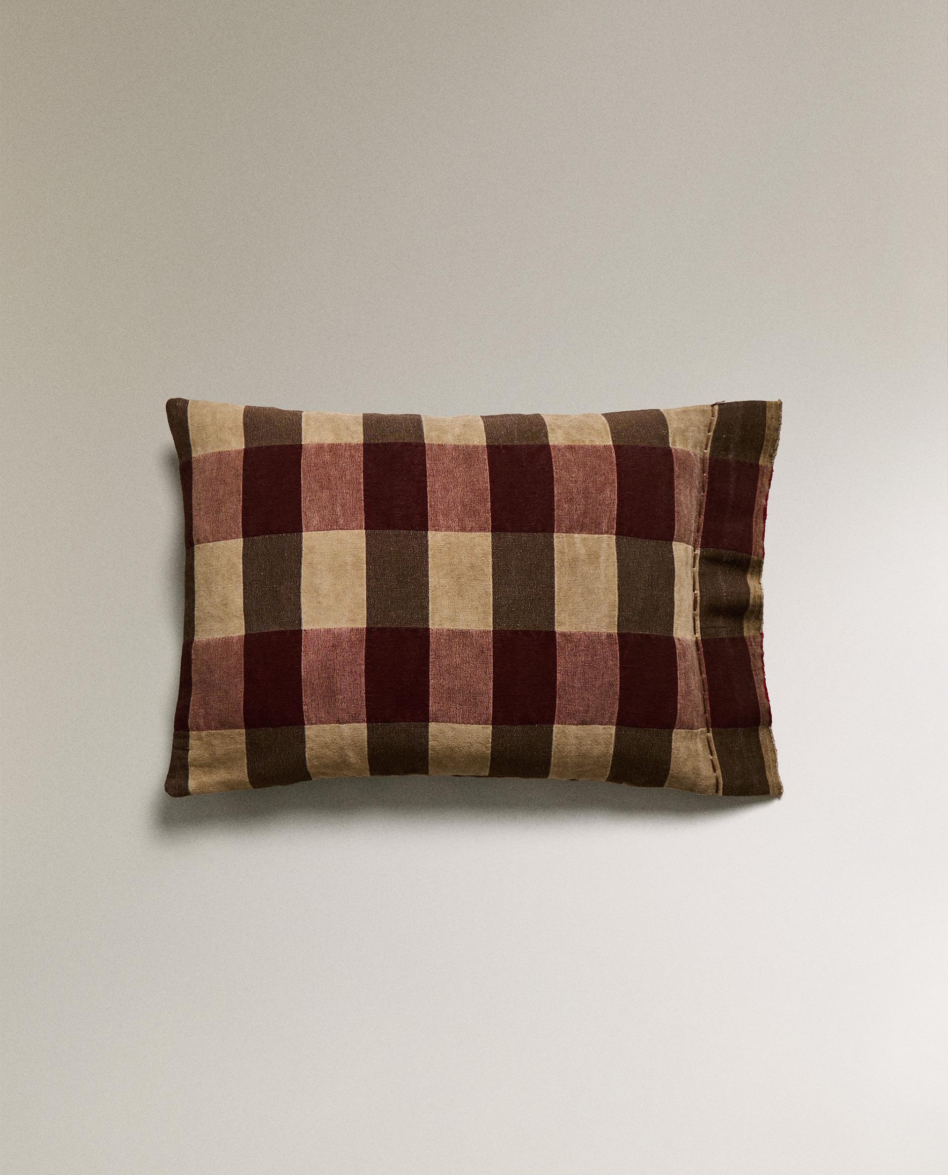 CHECK CUSHION COVER