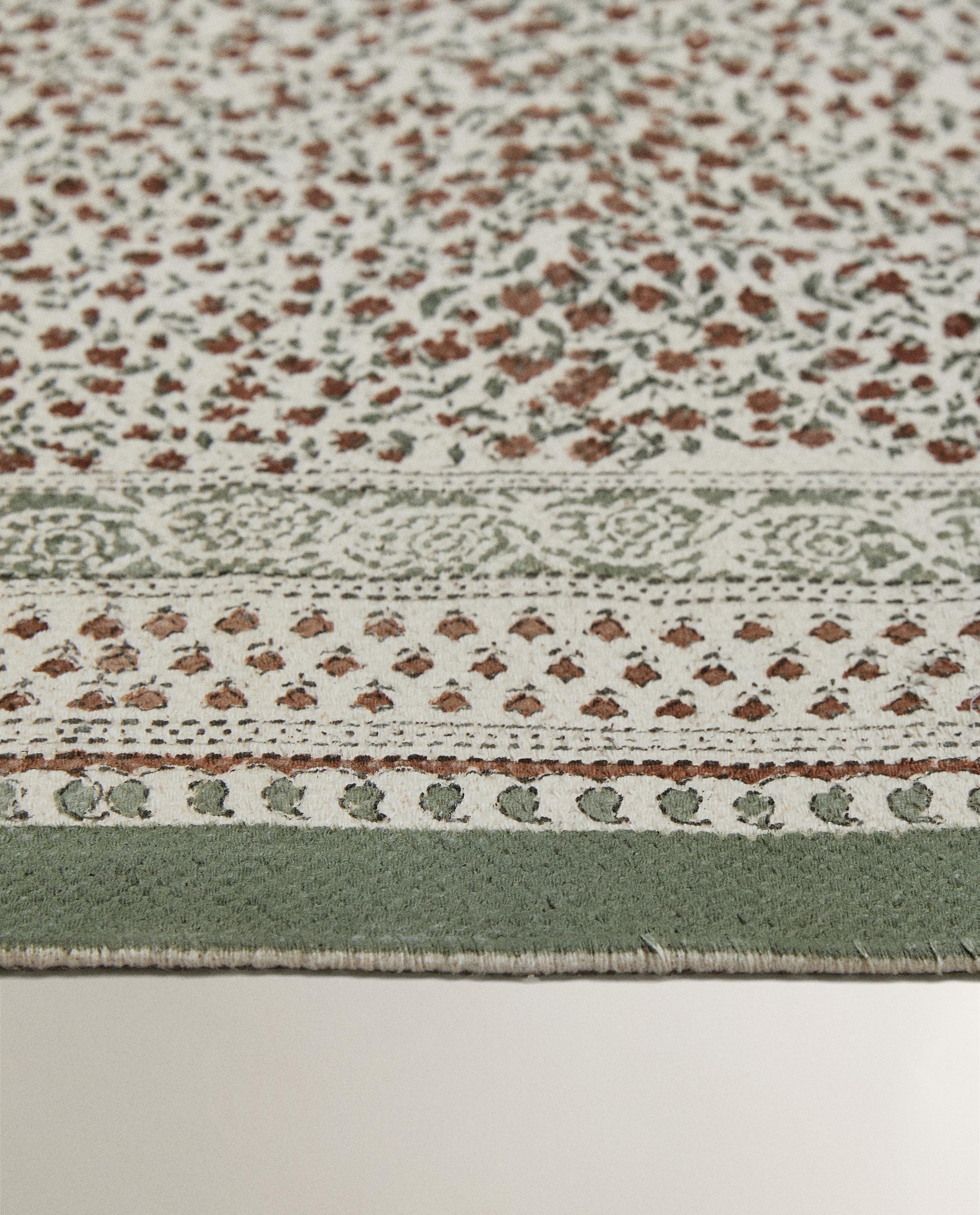 COTTON BLOCK PRINT RUG product thumbnail 3