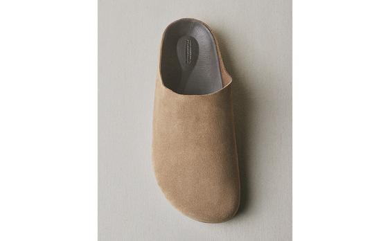 SPLIT SUEDE LEATHER MULE SLIPPERS