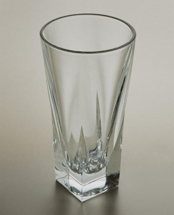 VASO DE VIDRO FACETADO