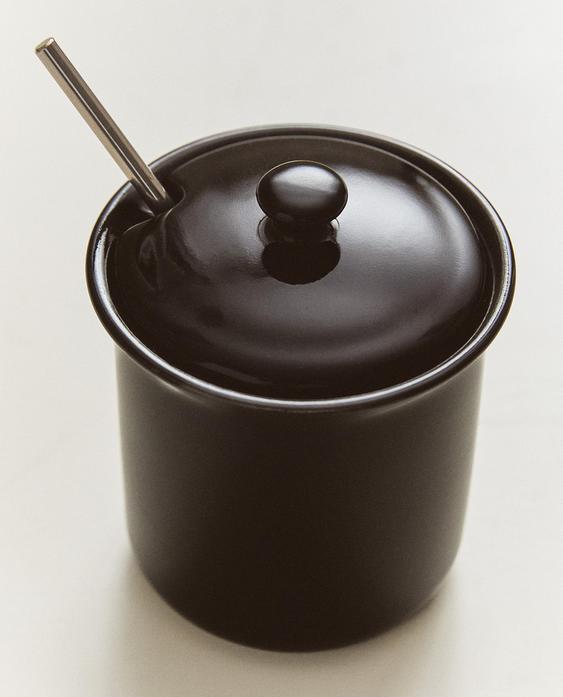 STONEWARE HONEY POT STONEWARE HONEY POT