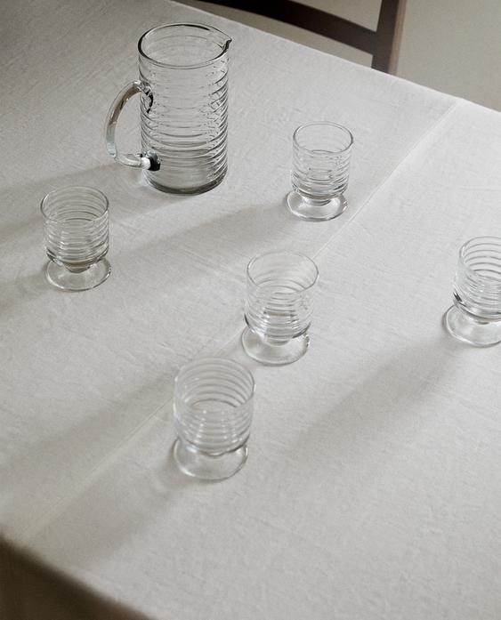 LOT DE VERRES RELIEF LIGNES