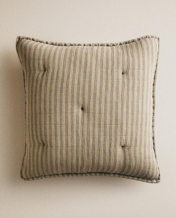 KIDS' CUSHION COVER FOR QUILTS WITH THIN STRIPES