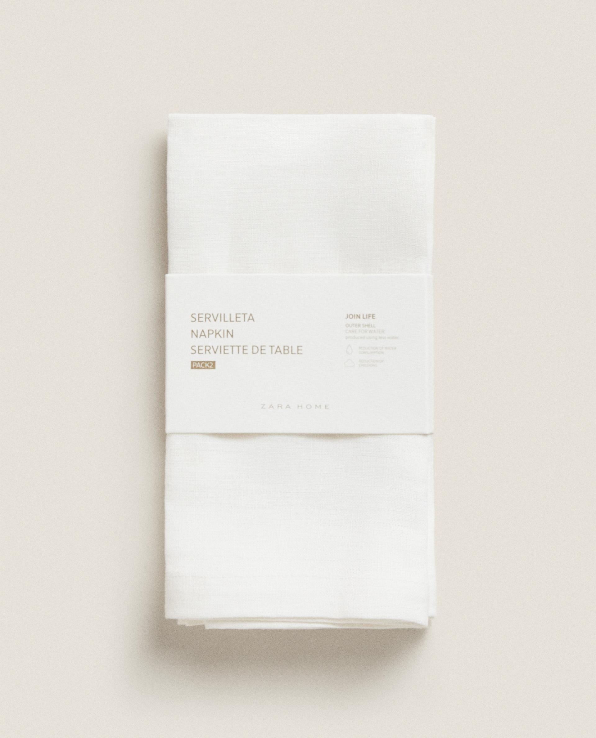 PACK OF PLAIN-COLOURED LINEN NAPKINS product thumbnail 4