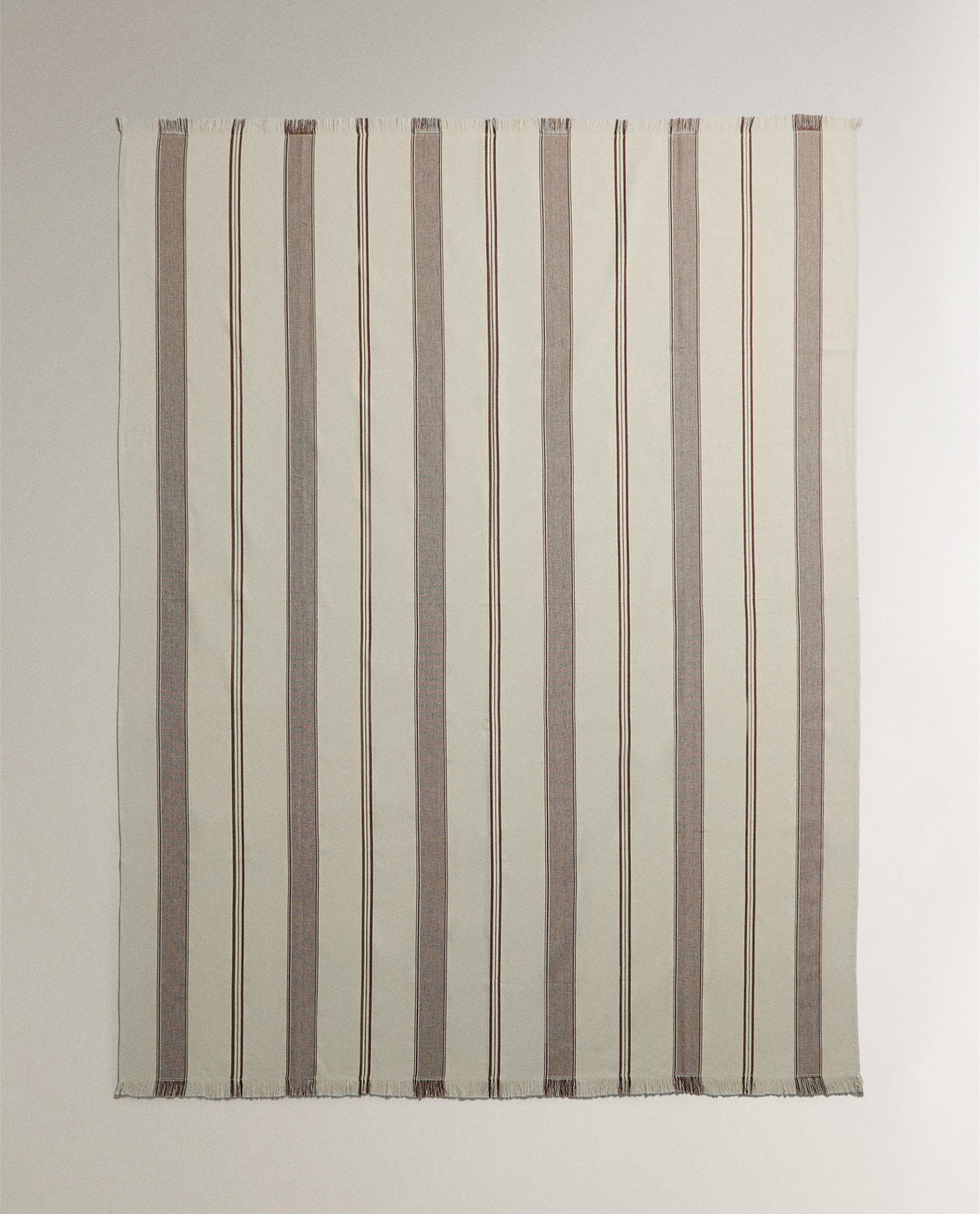 STRIPED COTTON BLANKET X TENSIRA