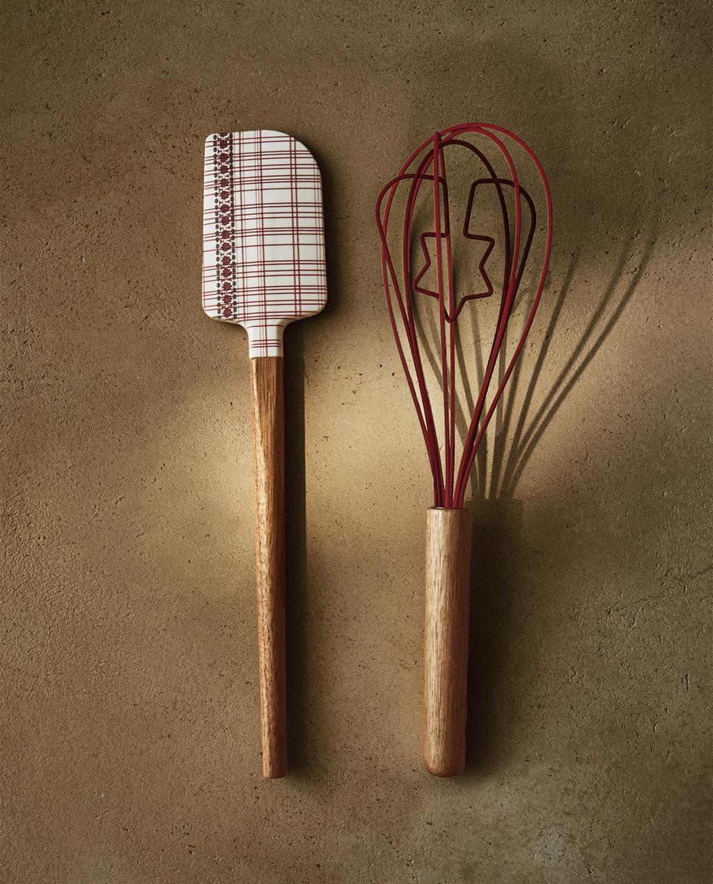 SILICONE CHRISTMAS WHISK AND SPATULA SET (SET OF 2)