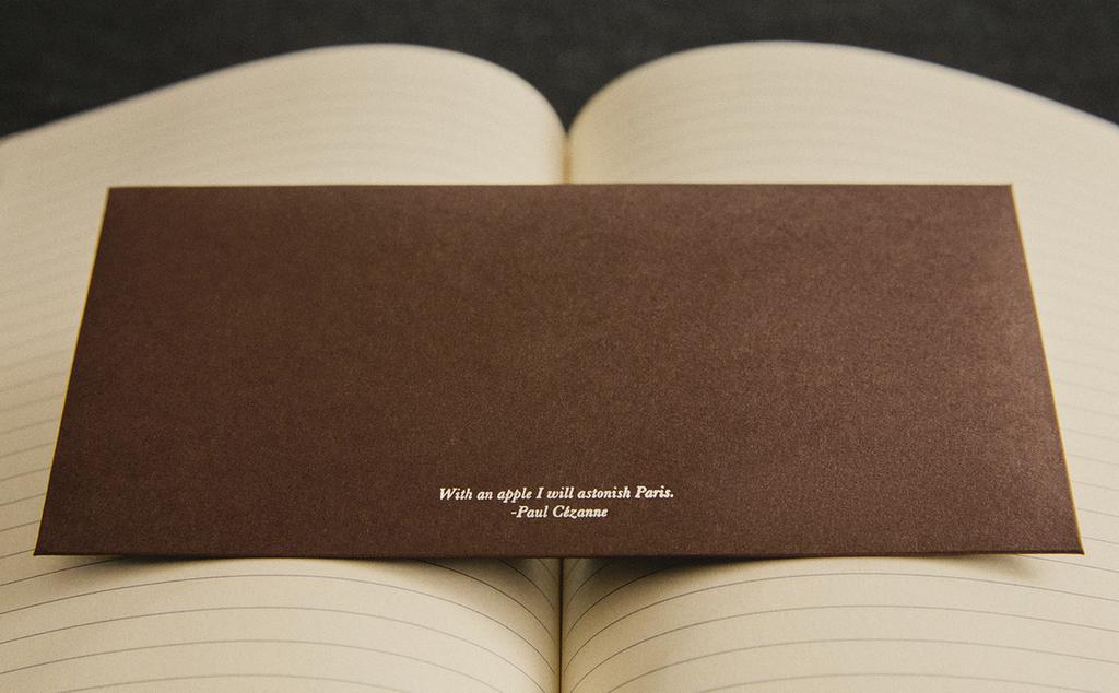 "POINT OF VIEW" 레더 노트, 편지 및 편지지 세트