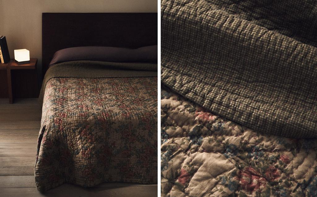 لحاف بوجهين وتصميم أزهار