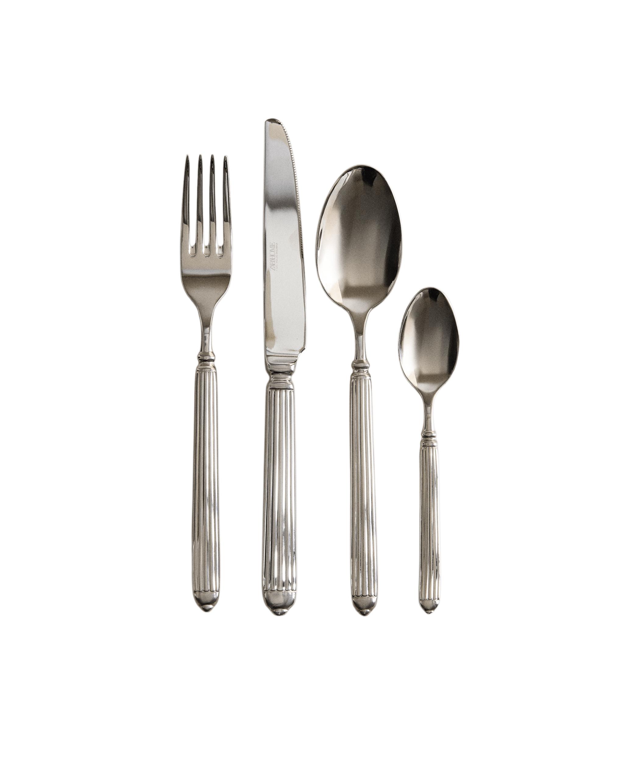 4-PIECE GROOVED STEEL CUTLERY SET product thumbnail 4