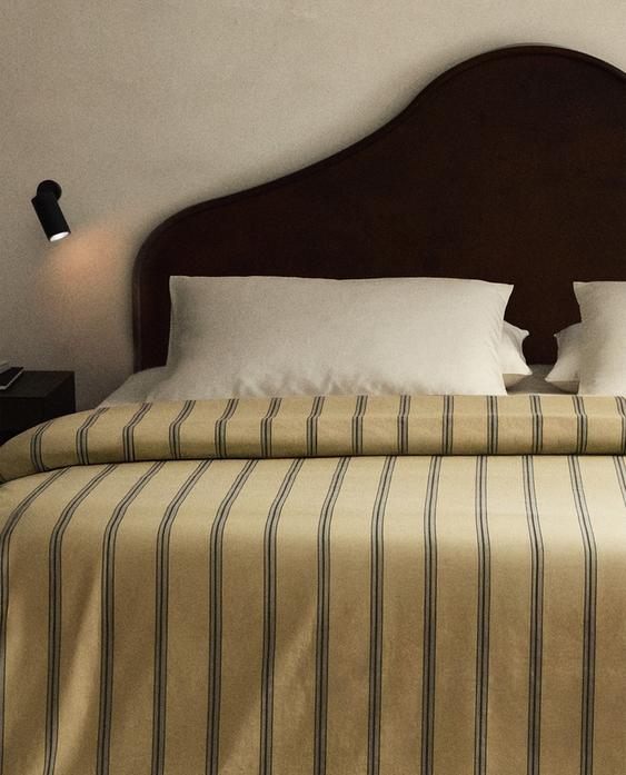 HOUSSE DE COUETTE PERCALE DE COTON À RAYURES (300 FILS)