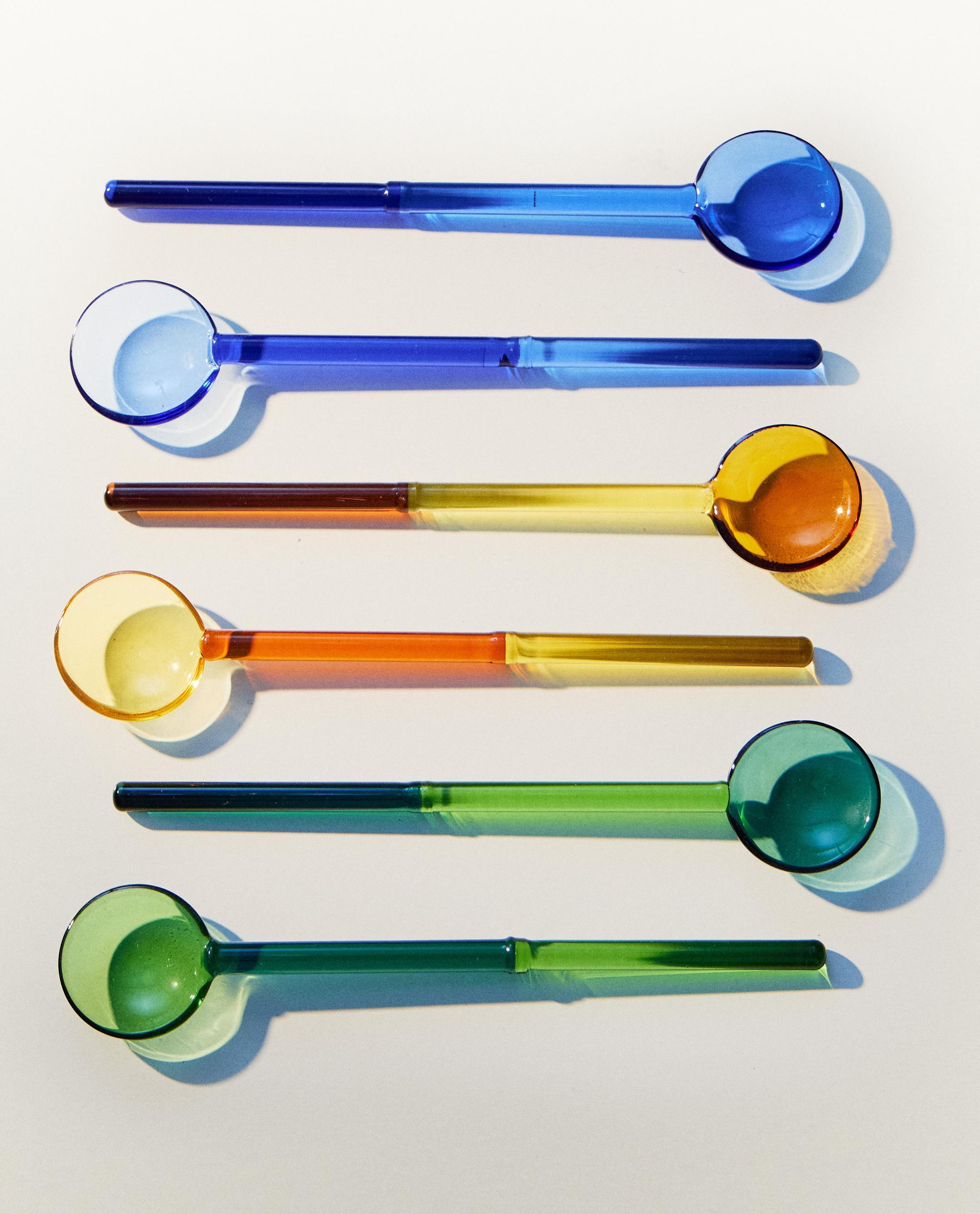 PACK OF COLOURED BOROSILICATE ICE CREAM DESSERT SPOONS (PACK OF 6) product thumbnail 10