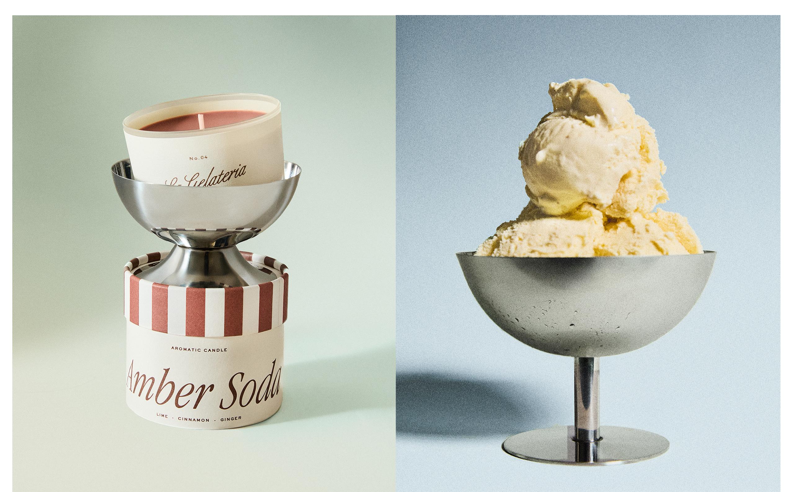 (150 G) AMBER SODA SCENTED CANDLE