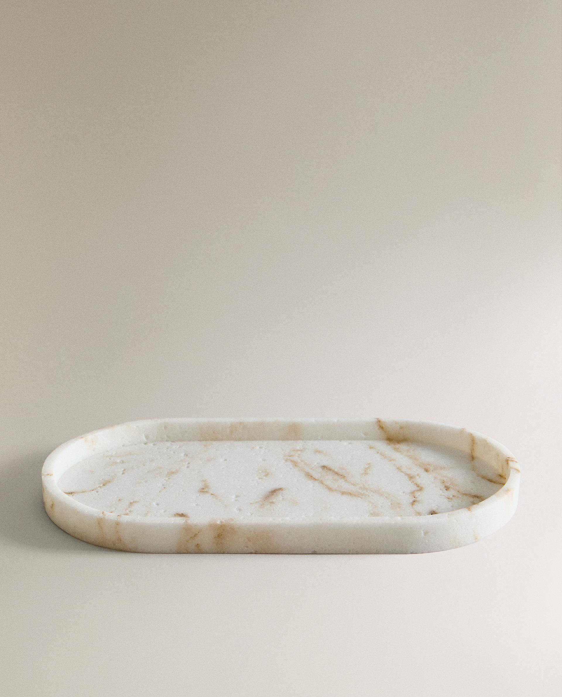 MARBLE-EFFECT BATHROOM TRAY