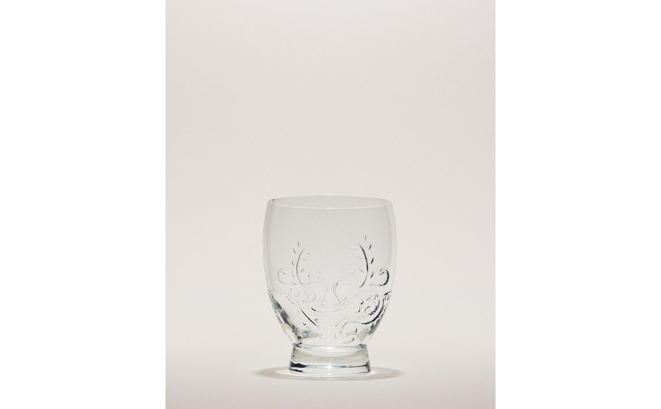 VASO VIDRIO RELIEVE FLORAL Zara Home España