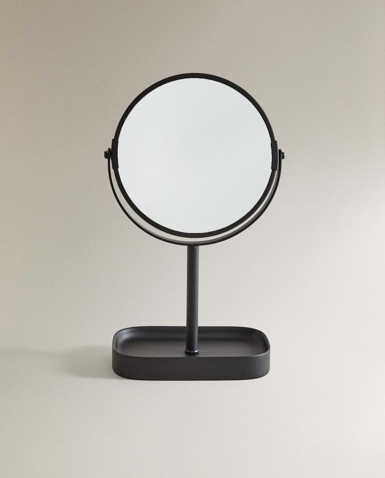 BLACK RESIN VANITY MIRROR BLACK RESIN VANITY MIRROR